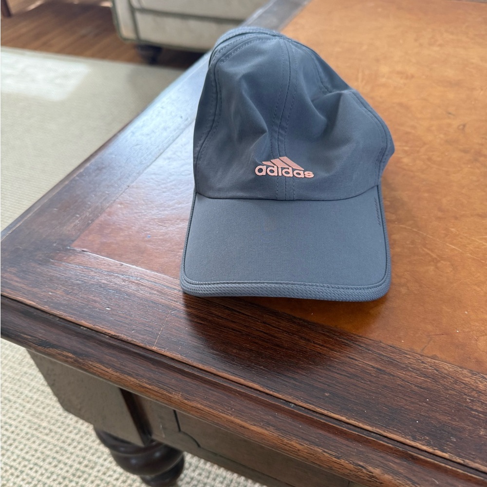Adidas Grey Sport Cap with Peach Logo
